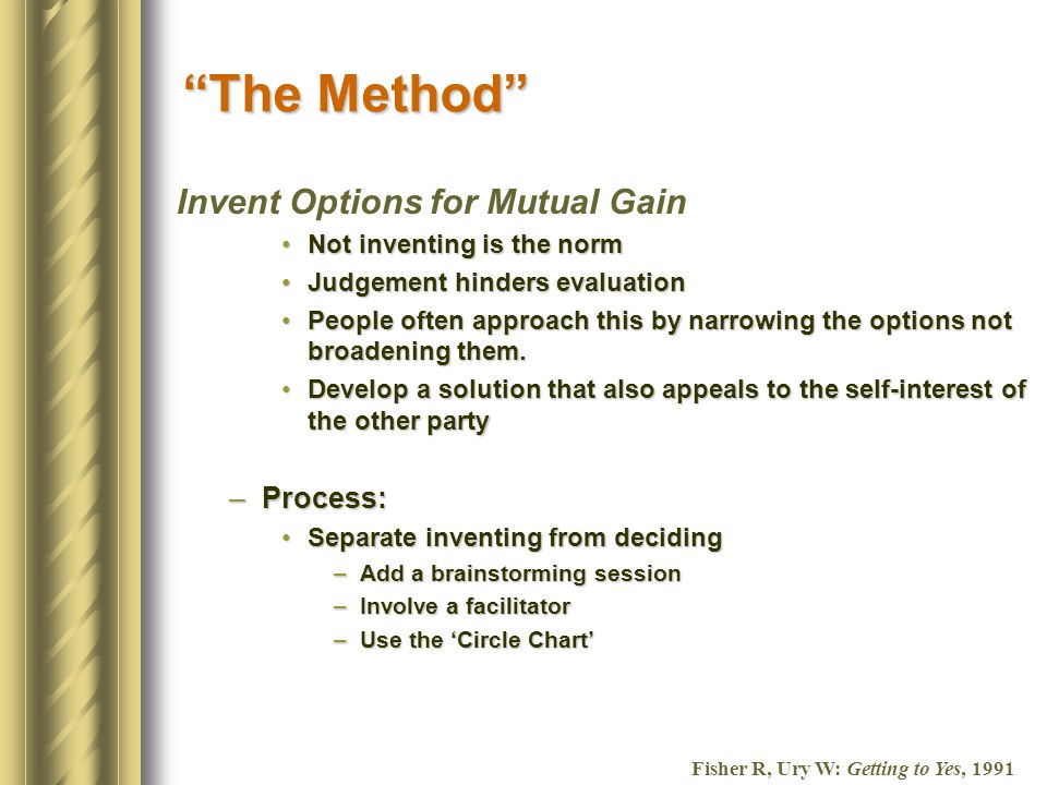 Invent Options For Mutual Gain